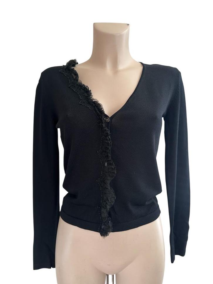 Xandres vest S, Kleding | Dames, Truien en Vesten, Zo goed als nieuw, Maat 46/48 (XL) of groter, Zwart, Ophalen of Verzenden