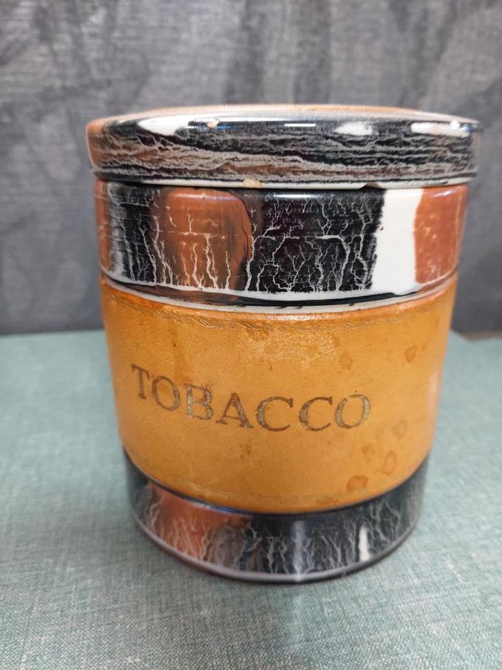 Vintage Tabakspot met Deksel, Antiek en Kunst, Antiek | Keramiek en Aardewerk, Ophalen of Verzenden