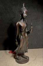 Antieke Wandelende Boedda - Sukhothai Stijl, Verzenden, Brons