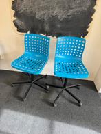 Bureaustoel IKEA blauw 4 stuks, Ophalen, Gebruikt, Blauw, Bureaustoel