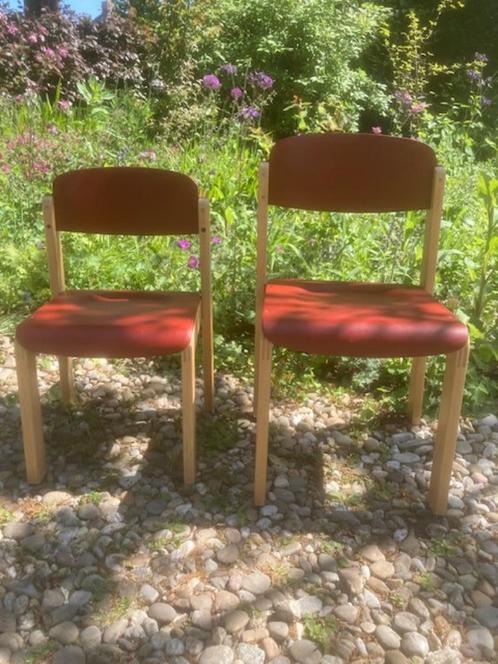 Kinderstoelen, Huis en Inrichting, Stoelen, Gebruikt, Twee, Hout, Rood, Ophalen of Verzenden