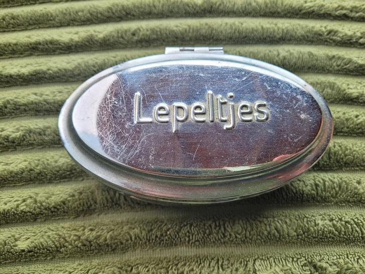 Vintage Lepeltjes Doosje - Zilverkleurig, Huis en Inrichting, Keuken | Bestek, Ophalen of Verzenden