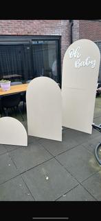 Te huur oh baby backdrop, Hobby en Vrije tijd, Feestartikelen | Verhuur, Ophalen, Zo goed als nieuw, Geboorte of Huwelijk