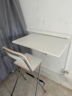 Wandtafel inklapbaar 75x45  ikea met inklapbare kruk, Ophalen, Zo goed als nieuw
