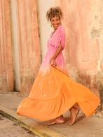 BIANCA lange jurk roze/oranje tie dye Ibizastyle mt TU, Bianca, -, Verzenden, Parijs