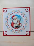 Geborduurde kaart kerstman, Hobby en Vrije tijd, Kaarten | Zelf maken, Ophalen of Verzenden, Nieuw, Kerst, Pons of Mal