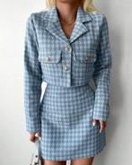 Blue Plaid Blazer 2 Piece Set Size M, Kleding | Dames, Ophalen, Zo goed als nieuw, Blauw
