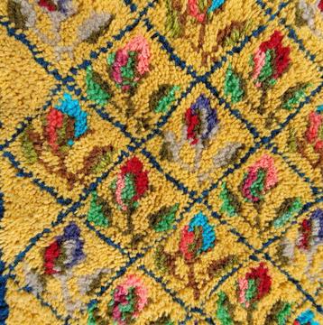 Origineel vintage smyrna loper tafelkleed bloemprint 92 x 51 beschikbaar voor biedingen