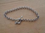 zilveren schakel armband met hart met pijl slot [554], Verzenden, Zo goed als nieuw, Zilver, Zilver