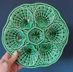 Sarreguemines vintage oesterbord in smaragdgroen, Ophalen of Verzenden, Zo goed als nieuw, Overige stijlen