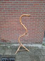 Vintage Bamboe Plantenstandaard - Slangenkop, Verzamelen, Retro, Ophalen