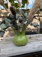 Groene Tulpenvaas, Ophalen, Gebruikt, Aardewerk of Porselein, Minder dan 50 cm