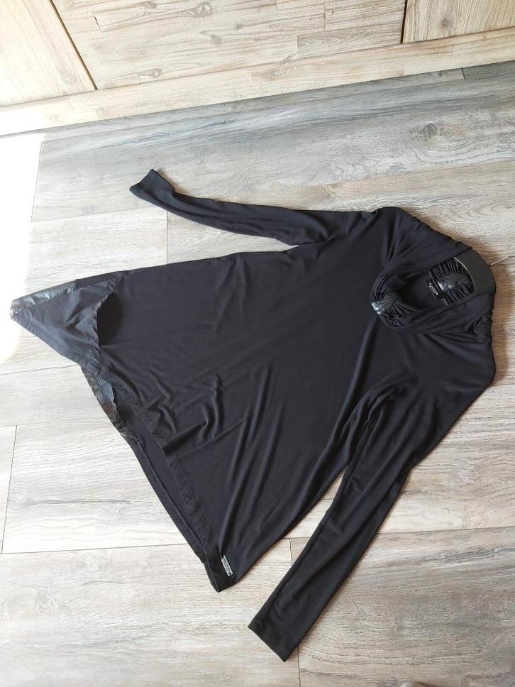 NOR zwarte asymmetrische top trui tuniek col a lijn 40 42 44, Kleding | Dames, Blouses en Tunieken, Zo goed als nieuw, Maat 42/44 (L)