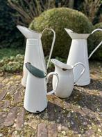 Oude Franse brocante emaille waterkan kan bolbuik kan, Antiek en Kunst, Ophalen of Verzenden