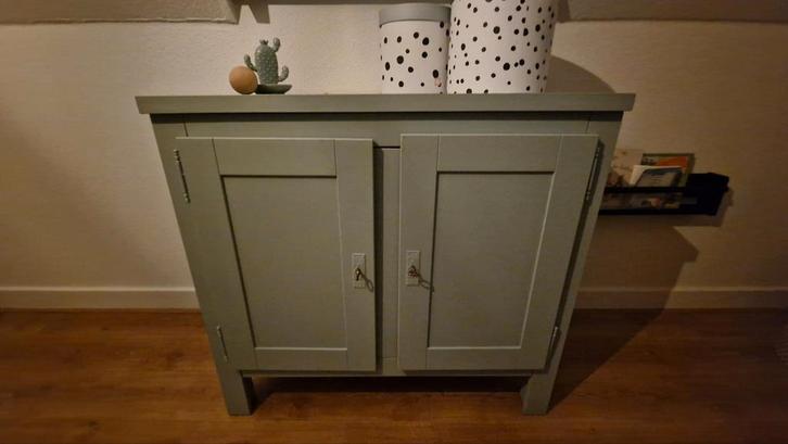 Mintgroene Babykamer Meubelset: Commode & Kledingkast, Huis en Inrichting, Kasten | Kledingkasten, Gebruikt, 100 tot 150 cm, 50 tot 100 cm