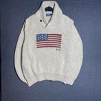 Vintage Ralph Lauren USA Vlag Trui, Ophalen of Verzenden, Gedragen, Maat 56/58 (XL), Beige