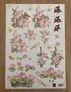 3D knipvellen bloemen, 3 stuks, Ophalen, Nieuw, Knipvel