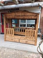 Jungle bed steigerhout, Kinderen en Baby's, Kinderkamer | Bedden, Ophalen of Verzenden, 180 cm of meer, 85 tot 100 cm, Matras
