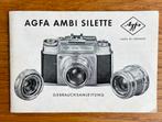 AGFA Ambi Silette gebruiksaanwijzing 1950’s, Ophalen of Verzenden, 1940 tot 1960, Overige typen