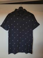 Donkerblauwe polo met palmbomen. Maat S. Nieuw!, Blauw, Nieuw, Ophalen of Verzenden, H&M