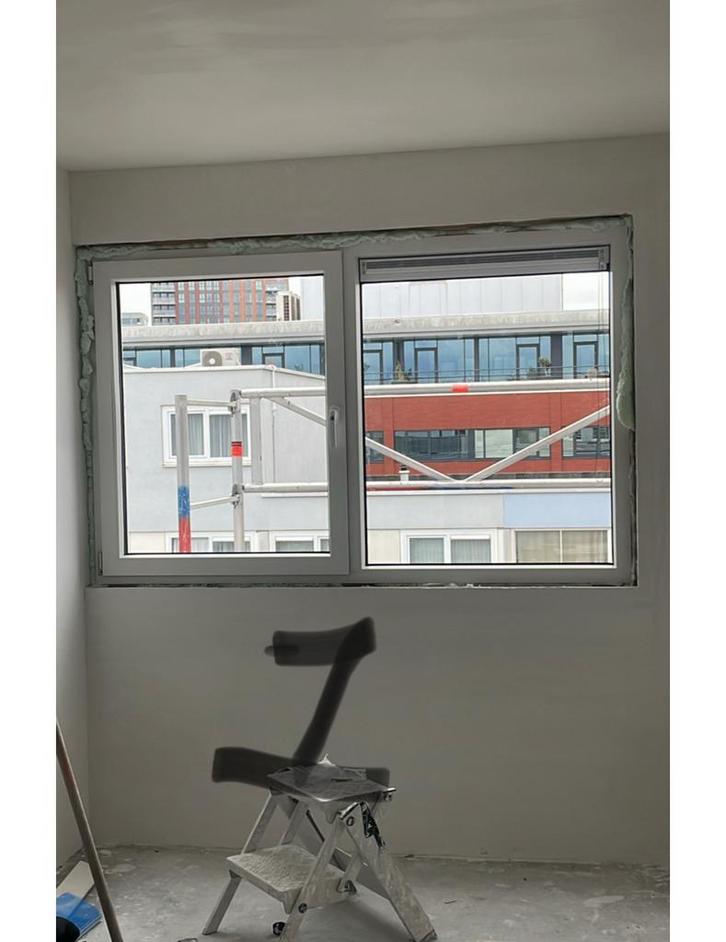 Kozijnen kunststof inc raam nieuw 4 stuks 2 mate, Doe-het-zelf en Verbouw, Kozijnen en Schuifpuien, Zo goed als nieuw, Raamkozijn