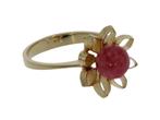 Rhodochrosiet fraaie 14k gouden dames ring klassiek vintage, Voordeelsieraden, Ophalen of Verzenden, Zo goed als nieuw, 17 tot 18