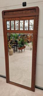 Vintage (antieke) wandspiegel  met geslepen glas, 180cm, Antiek en Kunst, Antiek | Spiegels, Ophalen, Rechthoekig, 50 tot 100 cm