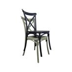 Landelijke houten cross eetkamerstoelen Silea alsie  486, Huis en Inrichting, Ophalen of Verzenden, Nieuw, Bruin, Vijf, Zes of meer stoelen