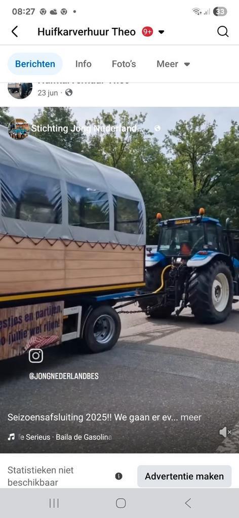 Huifkar voor feestjes, boerenovertrekken etc., Hobby en Vrije tijd, Feestartikelen | Verhuur, Zo goed als nieuw, Carnaval, Ophalen of Verzenden
