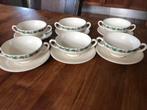 Wedgwood stratford 6 soepkom/soepkop met schotel, Ophalen of Verzenden, Zo goed als nieuw, Wedgwood, Kop(pen) en/of Schotel(s)