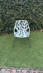 4 stuks design eettafel stoelen wit met chrome poten, Huis en Inrichting, Stoelen, Ophalen, Zo goed als nieuw, Wit