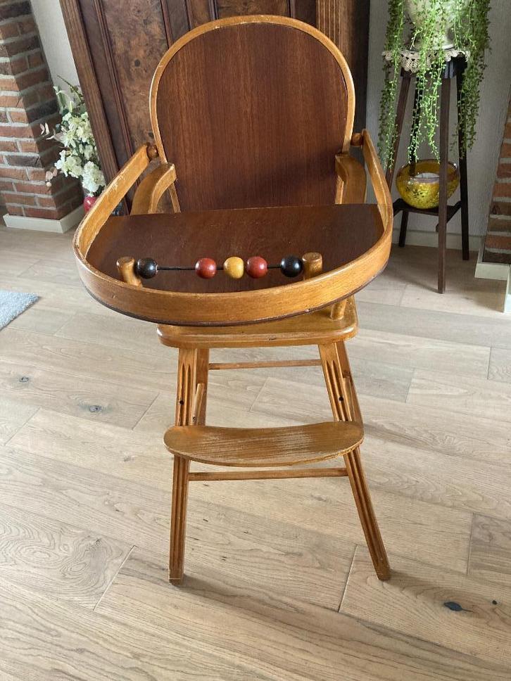 houten tafelstoel kinderstoel nostalgie jaren '50, Kinderen en Baby's, Kinderstoelen, Gebruikt, Overige typen, Ophalen