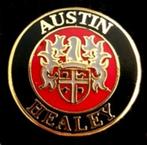 Austin Healey speld- zwart rood 20 mm., Verzenden, Nieuw, Transport, Speldje of Pin