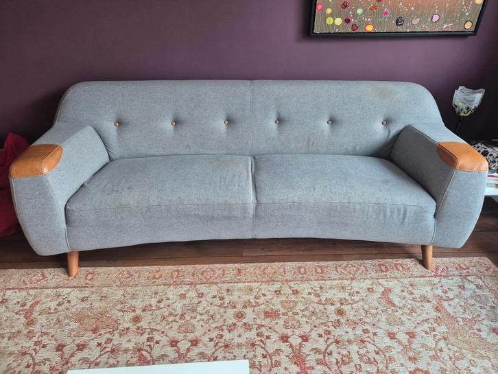 Montel 3 zits bank vintage, Huis en Inrichting, Banken | Bankstellen, Gebruikt, Stof, Ophalen