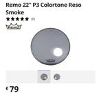 Remo 22" Colortone Smoke Drumvel, Ophalen of Verzenden, Nieuw, Overige merken