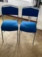 2 grappige blauwe stoeltjes, Blauw, Twee, Gebruikt, Ophalen