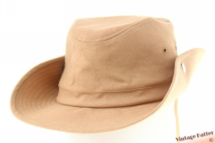 Dik katoenen outback bush hoed rozig beige + knopen 58 en 60, Kleding | Heren, Hoeden en Petten, Nieuw, Hoed, 60 cm (XL, 7½ inch) of meer