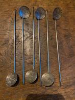 Set van 6 lange lepels / rietjes van Alpaca, Antiek en Kunst, Ophalen of Verzenden