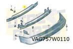 Volkswagen Caddy (7/15-12/20) Achterbumperversterking (bij t, -, -, Nieuw, Achter