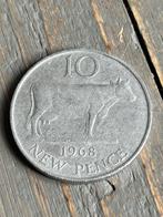 10 New Pence 1968 Guernsey, Losse munt, Overige landen, Verzenden
