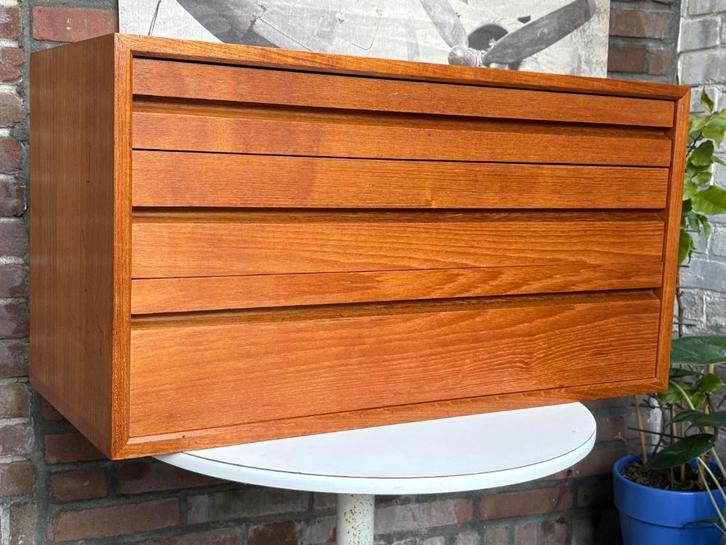 Poul  cadovius - 1 x Ladekast wandsystemen retro vintage 60s, Huis en Inrichting, Kasten | Ladekasten, Gebruikt, Minder dan 100 cm