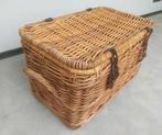Ruime Rieten mand met deksel / rotan kist 36x60x37, Ophalen, Zo goed als nieuw, Rechthoekig, Riet
