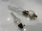 Antiek olielamp glas en onderdelen, Ophalen of Verzenden