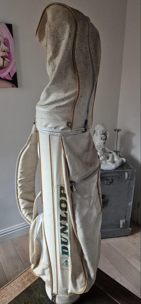 Antieke Dunlop Golftas met Clubs, Sport en Fitness, Golf, Gebruikt, Tas, Overige merken, Ophalen