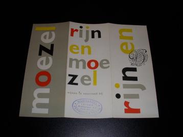 Mooie folder reclame voor Rijn en Moezel wijnen 1960 beschikbaar voor biedingen
