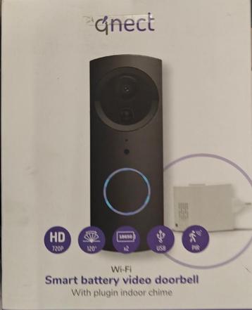 AANBIEDING! QNECT WI-FI smart battery video deurbel beschikbaar voor biedingen