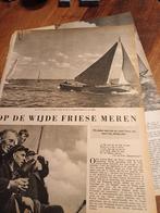 Artikel over zeilen Friesland skutsje- silen 1949, Ophalen of Verzenden, 1940 tot 1960, Knipsel(s)