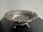 Oude sierlijk silverplate opgewerkte schaal 21 cm, Ophalen of Verzenden