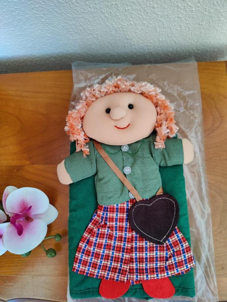 Ovenwant groen met hierop een grappig poppetje, Huis en Inrichting, Keuken | Textiel, Nieuw, Overige typen, Groen, Verzenden