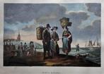 Scheveningen. Vissers. Kerk van Scheveningen. Litho uit 1842, Ophalen of Verzenden